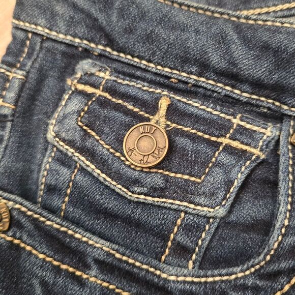 KUT From Kloth Womens Crop Jeans Size 12 Blue Nicole Stretch Denim - Picture 3 of 7